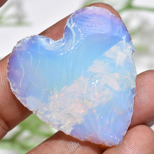 Heart-Shaped Opalite Gemstone – Beautiful Blue Crystal for Pendants & Gifts