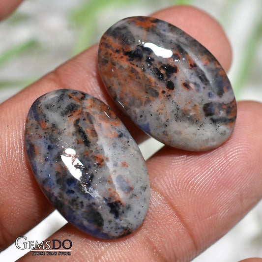 Rare! Sodalite Gemstone Pair, Wholesale Price Loose Matched Earrings Pair Stone
