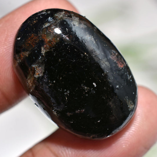 Natural Ruby Tourmaline Gemstone - Oval Smooth Flatback Stone for Jewelry & Pendants