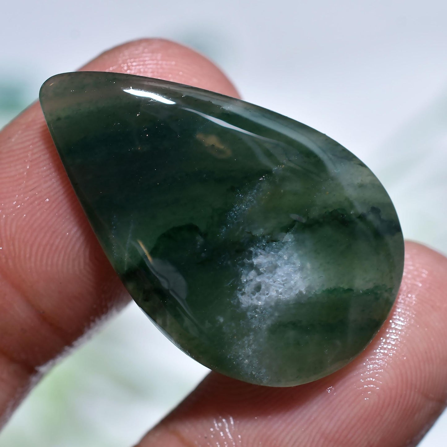 Wholesale Green Jade Gemstone Cabochons, Natural Jade Green Stone for Pendant
