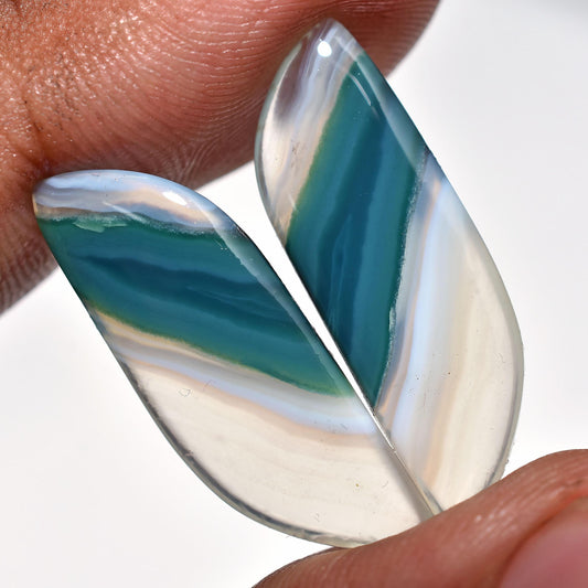 Antique Green Onyx Matched Set, Wholesale Fancy Shaped Gemstones Pair