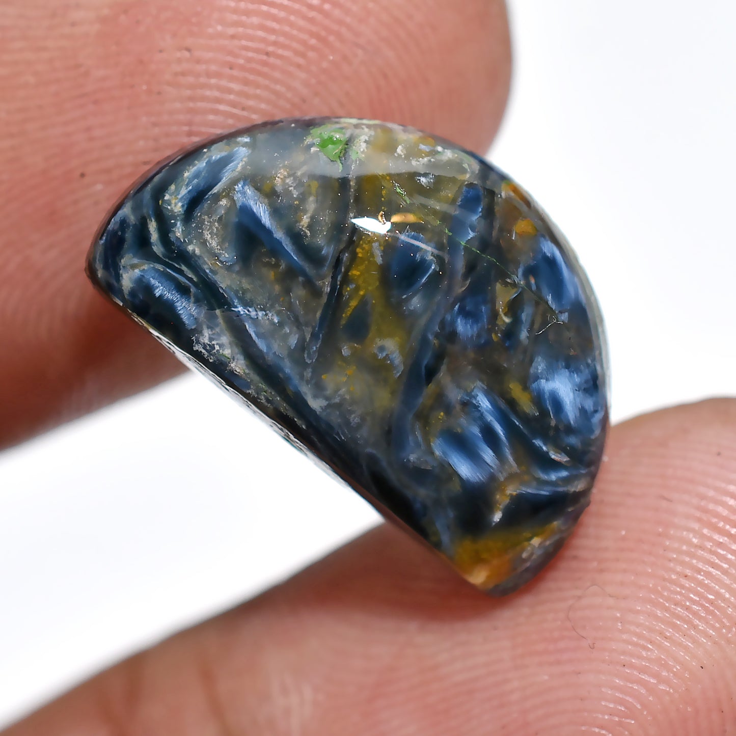 High-Quality Pietersite Cabochon-Fancy Polished Gemstone for Wire Jewelry (11x20x3mm,/8ct)