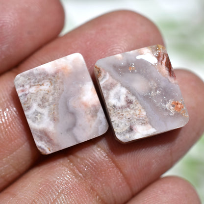 Bold Rosetta Jasper Set – Natural Matched Gemstone Pair for Earring Jewelry