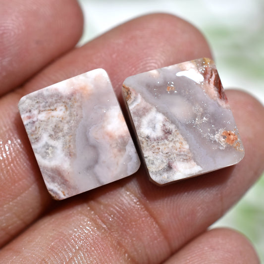 Bold Rosetta Jasper Set – Natural Matched Gemstone Pair for Earring Jewelry