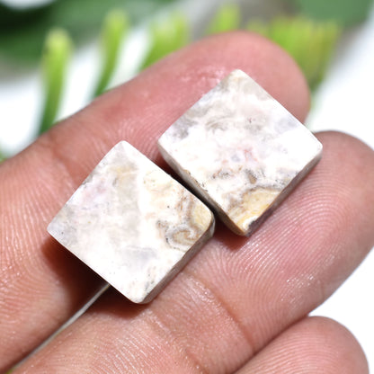 Bold Rosetta Jasper Set – Natural Matched Gemstone Pair for Earring Jewelry