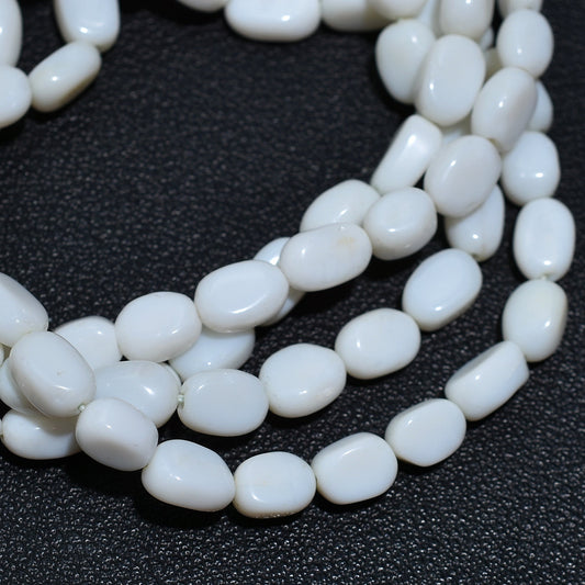 Radiant White Opal Nugget Beads – Wholesale Natural Polished Gemstone Strand For Beading
