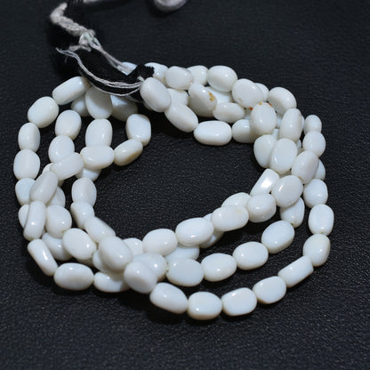 Radiant White Opal Nugget Beads – Wholesale Natural Polished Gemstone Strand For Beading