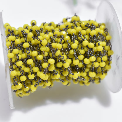 Wholesale Yellow Jade & Black Rosary | Spiritual Handcrafted Stone Beads Chains Lot